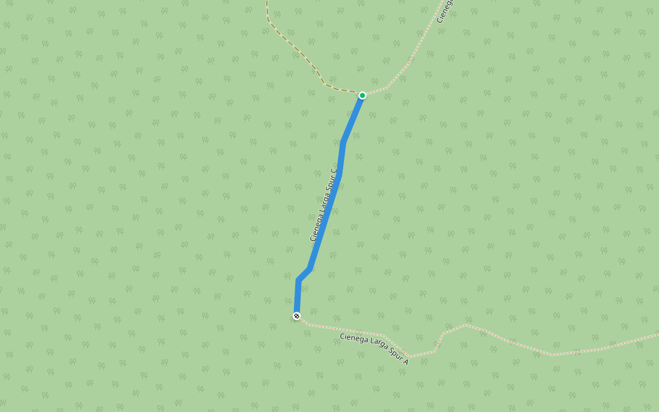 Cienega Larga Spur C walking route map in Big Bear Lake