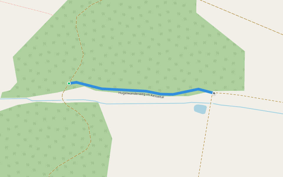 Hügelwanderweg im Kesseltal walking route map in Bissingen