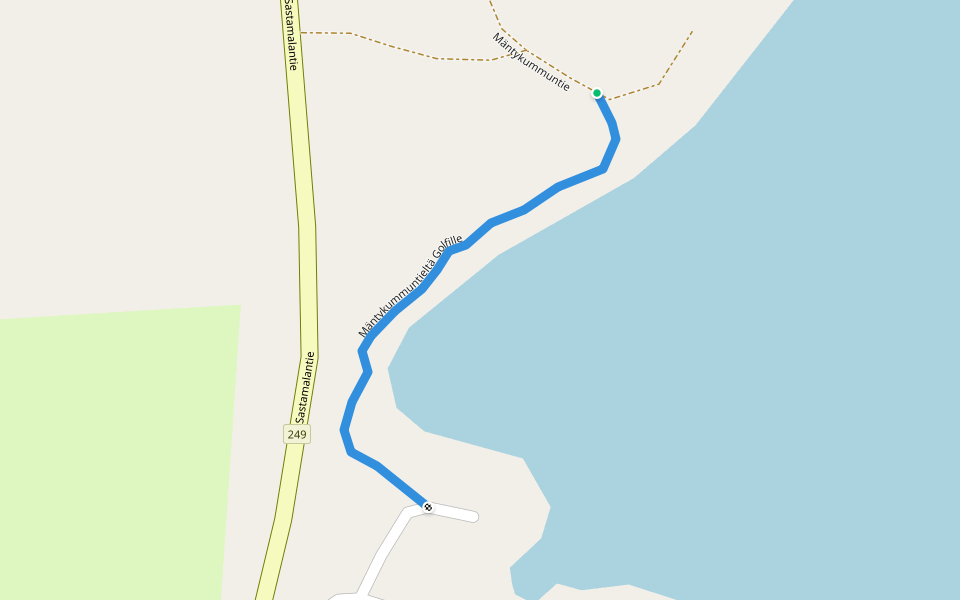 Mäntykummuntieltä Golfille walking route map in Ketunkylä