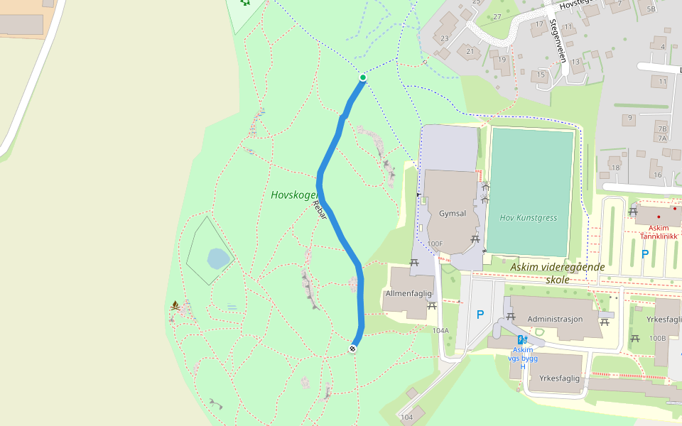 Rebar walking route map in Askim