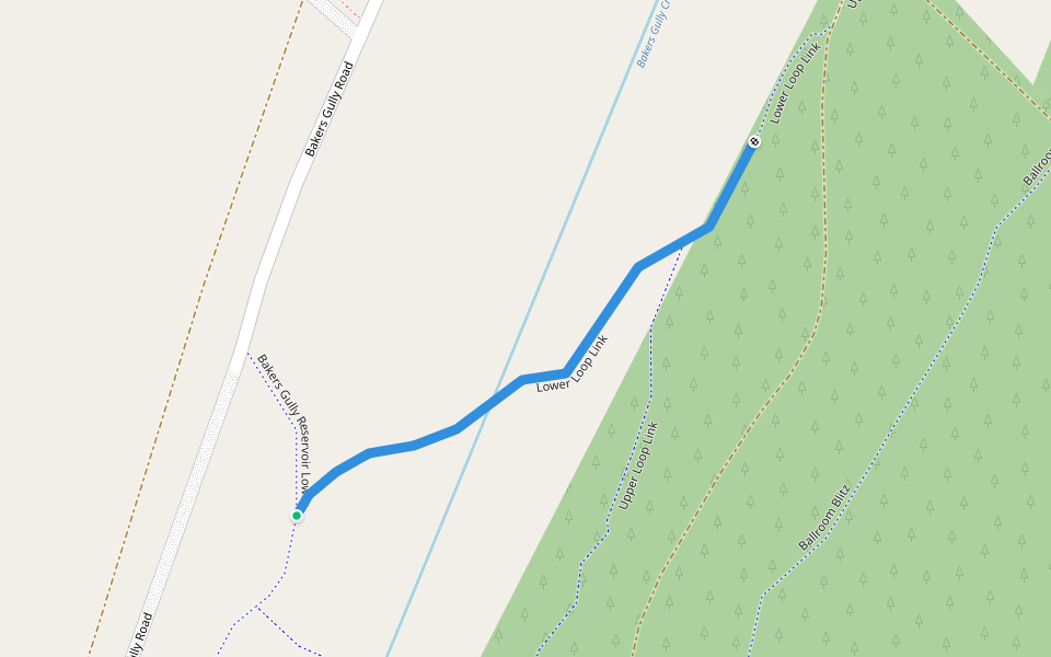 Lower Loop Link walking route map in Bright