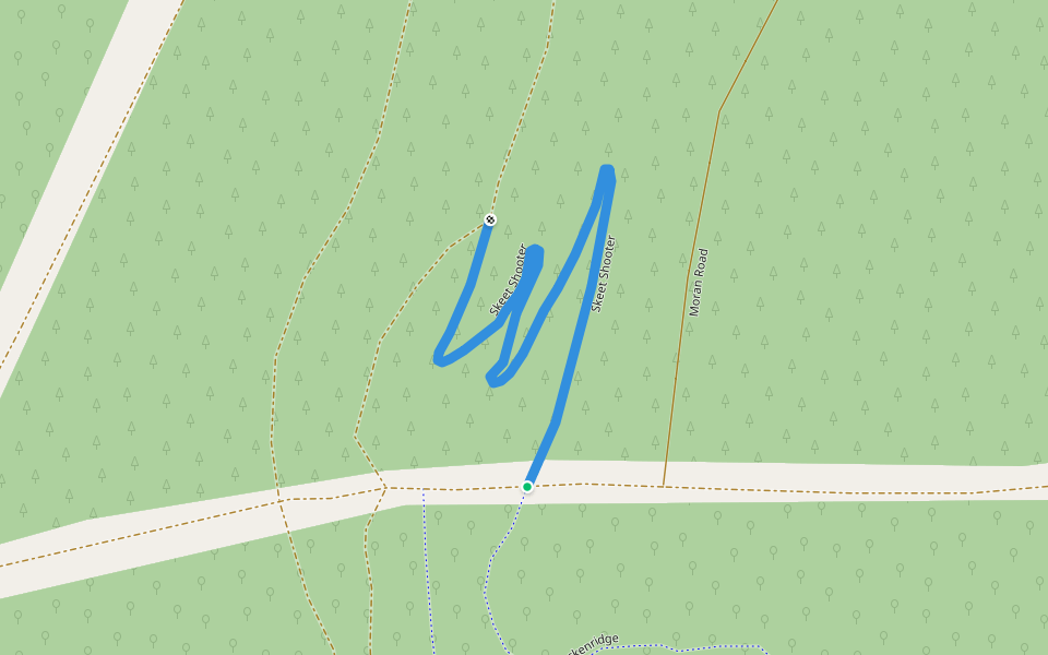 Skeet Shooter walking route map in Bright