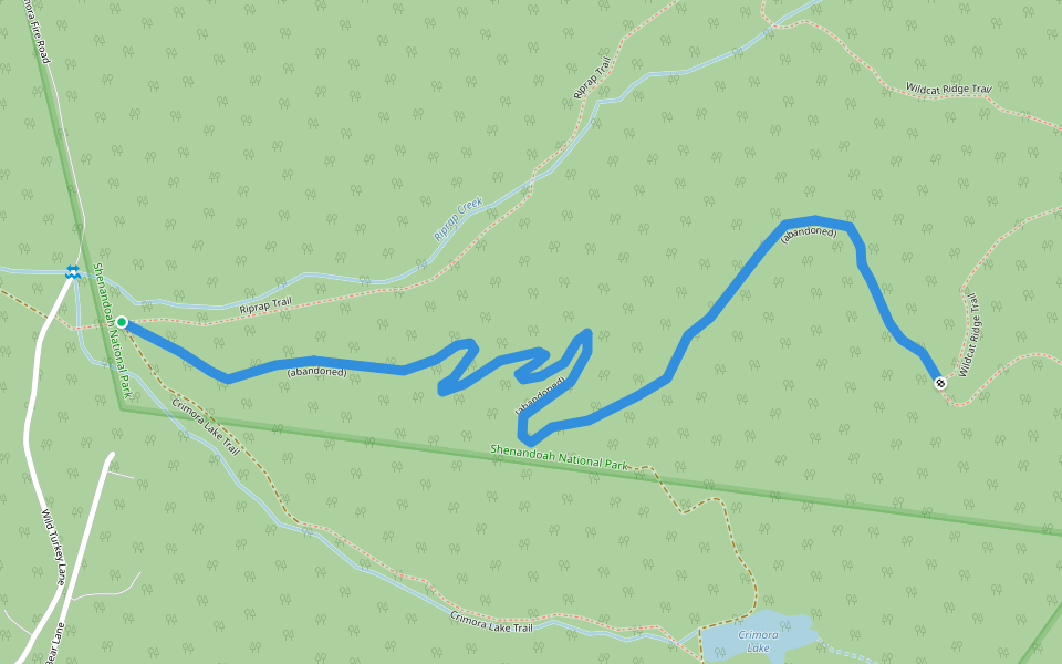 (abandoned) walking route map in Crimora