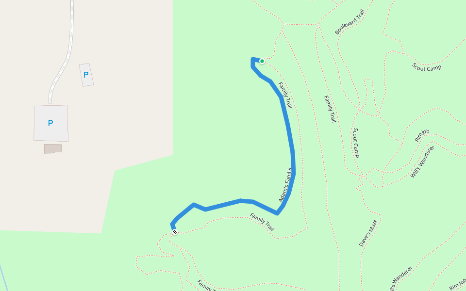 Adam's Family walking route map in Buckner