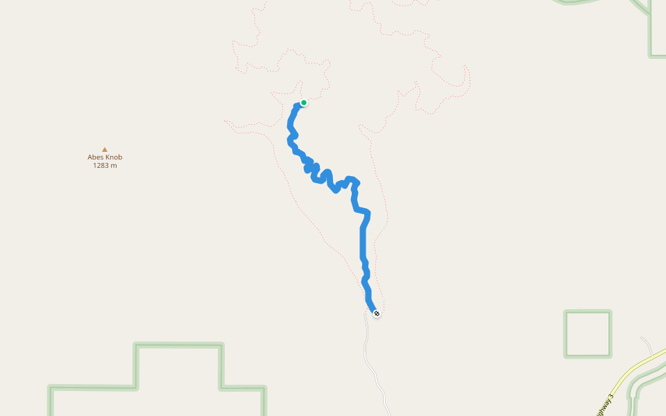 Feather Creek Trail (Short Loop) walking route map in Slabtown