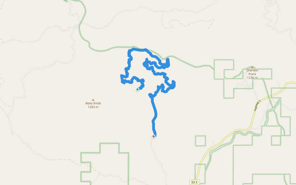 Feather Creek Trail (Long Loop) walking route map in Slabtown
