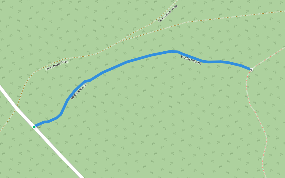 Wolfsschlucht walking route map in Neiße-Malxetal