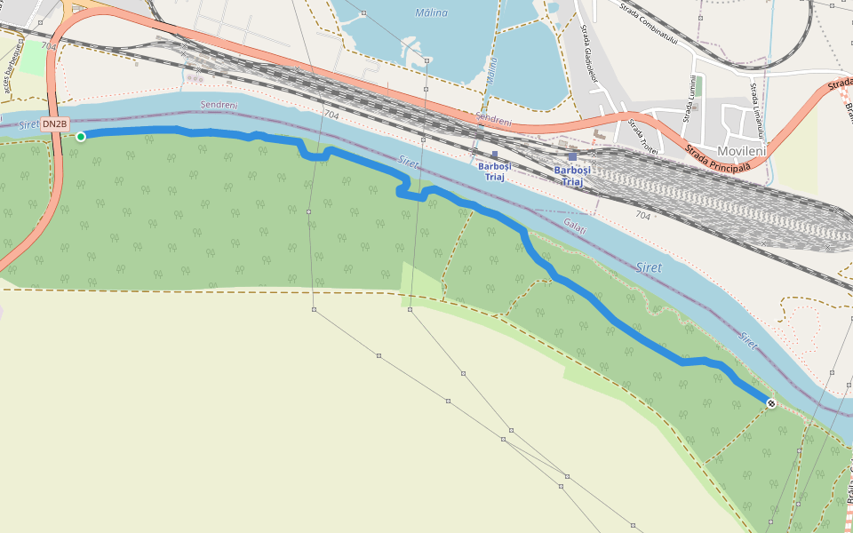 siret trail walking route map in Vădeni