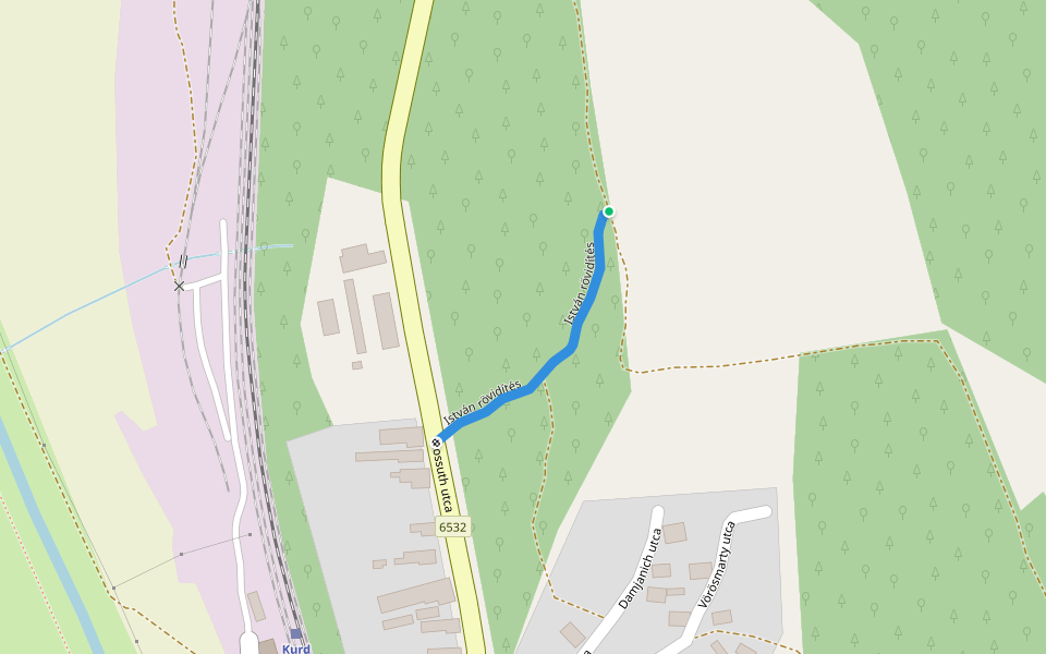 István rövidítés walking route map in Kurd