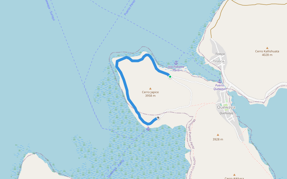 Circuito norte walking route map in Patapatani