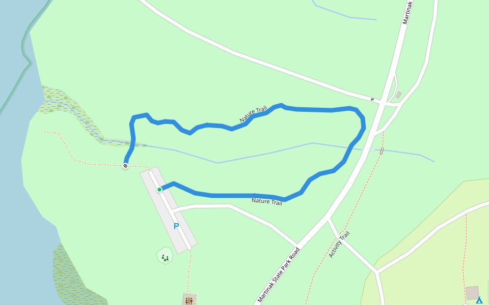 Nature Trail walking route map in Denton