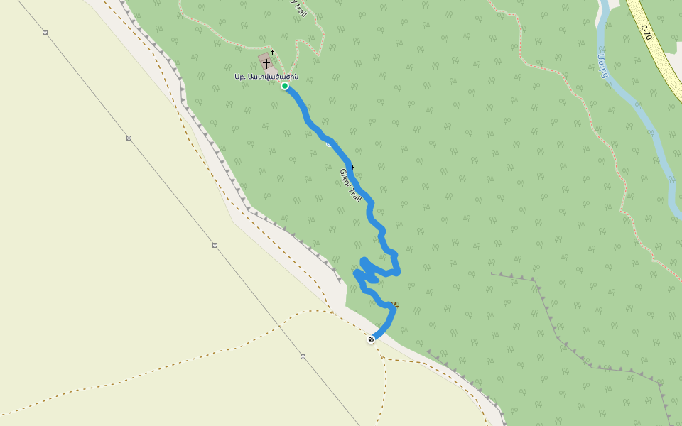 Gikor Trail walking route map in Dsegh