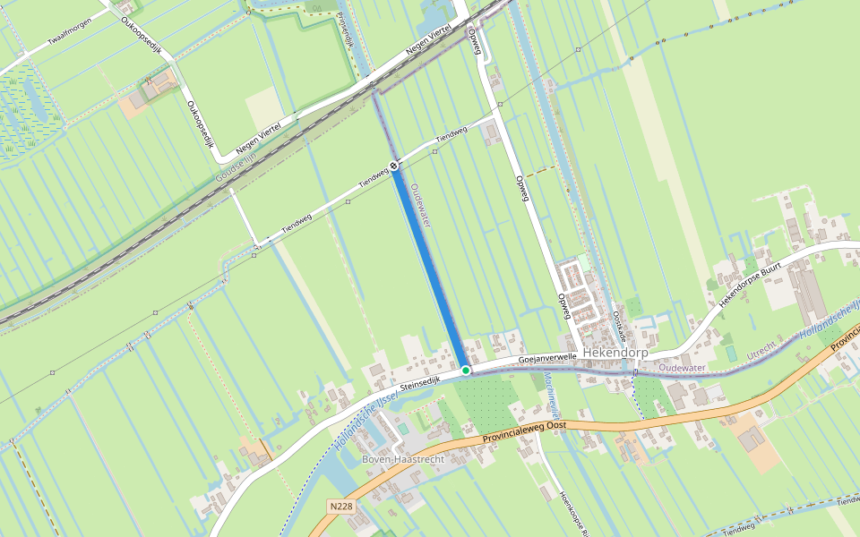 Enkele Wiericke walking route map in Haastrecht