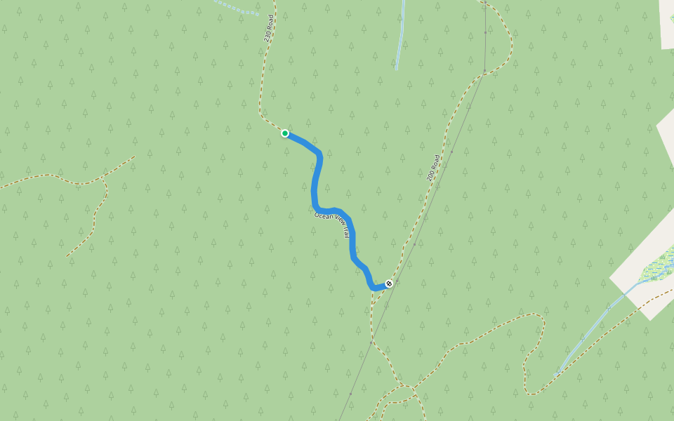 Ocean View Trail walking route map in Seal Rock