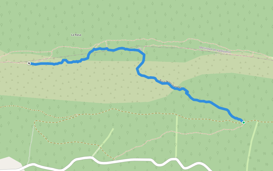Ruta de los duendes walking route map in Herrera de Valdivielso