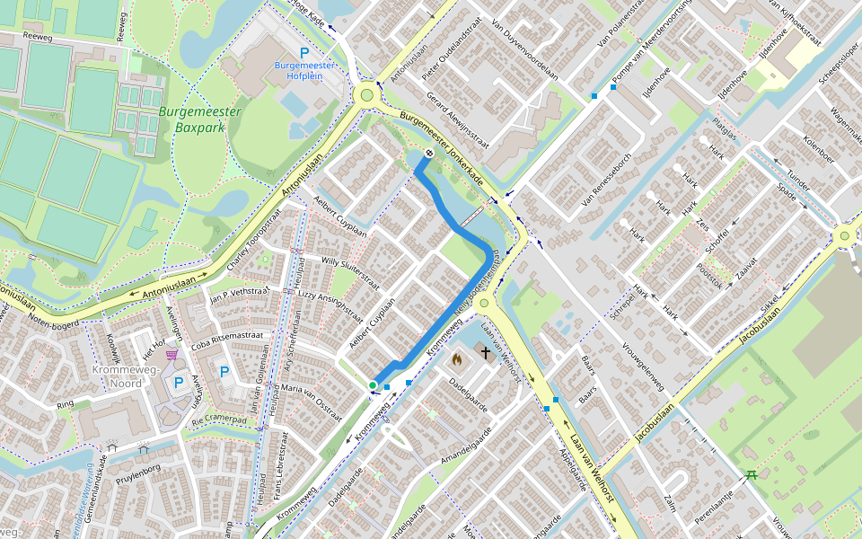 Nelly Bodenheimpad walking route map in Hendrik-Ido-Ambacht