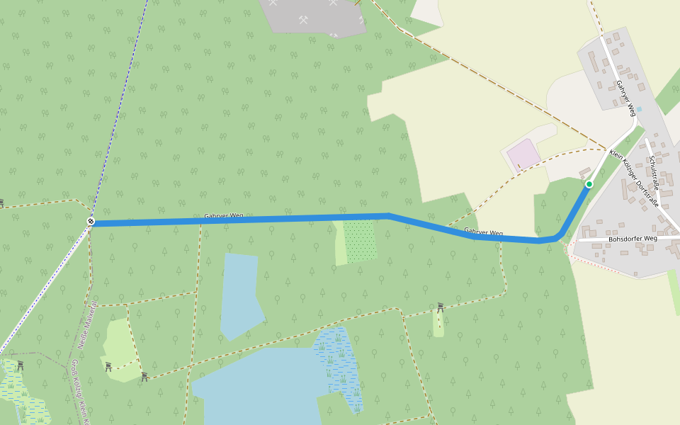 Gahryer Weg walking route map in Neiße-Malxetal