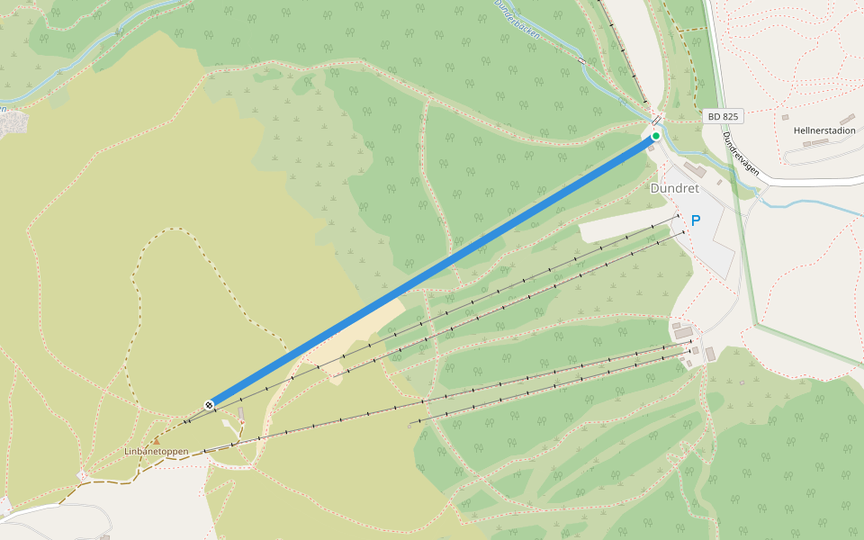 Soldalsliften walking route map in Gällivare