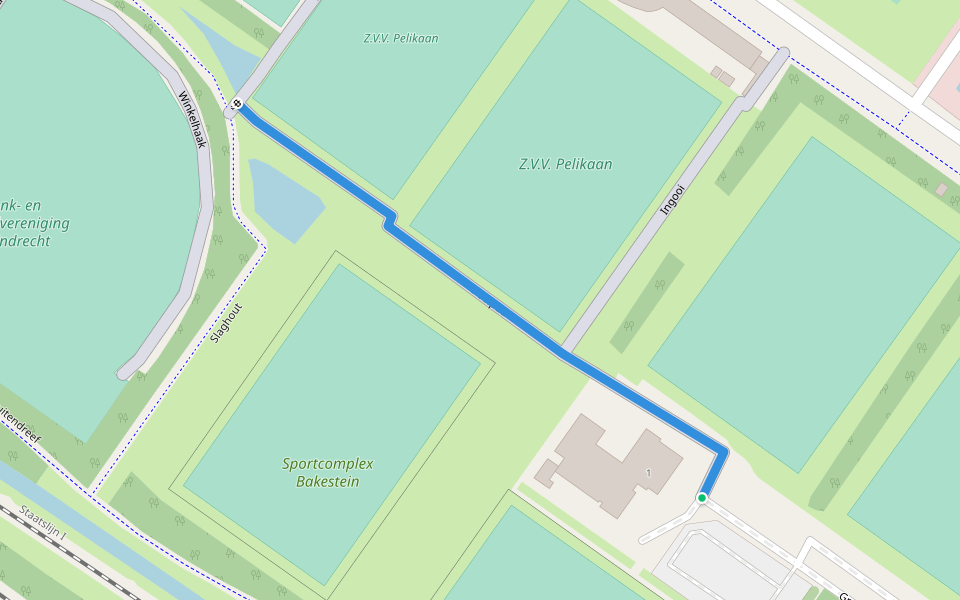 Doelpad walking route map in Zwijndrecht