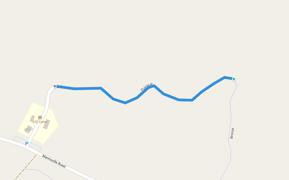 Pussycat walking route map in Adams