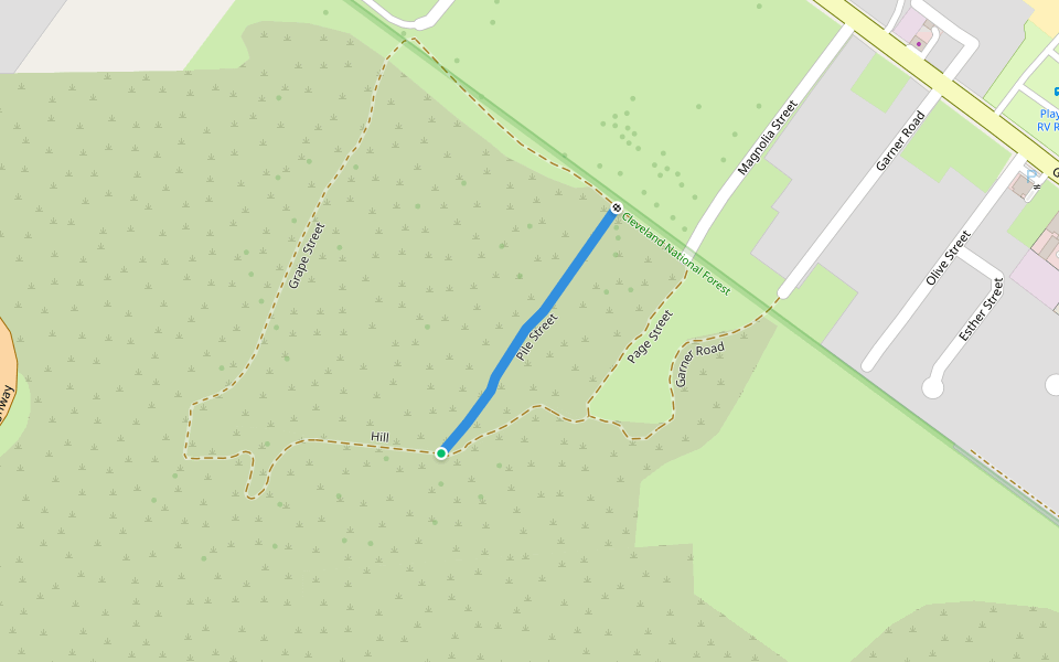 Pile Street walking route map in Lake Elsinore