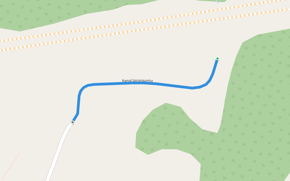 Ramal Ipiranguinha walking route map in Manaus