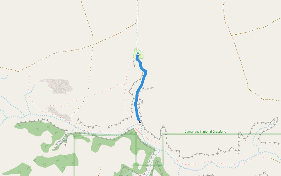 Canyon Trail walking route map in La Junta
