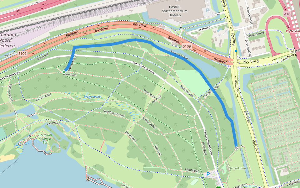 Kwelwaterpad Walking And Running Trail Rotterdam, ZuidHolland Pacer