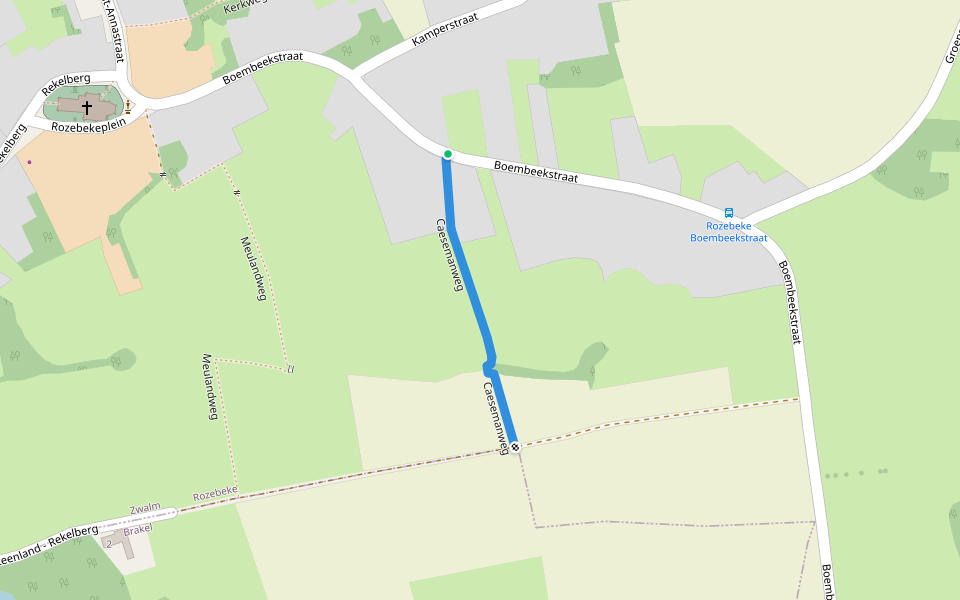 Caesemanweg walking route map in Zwalm