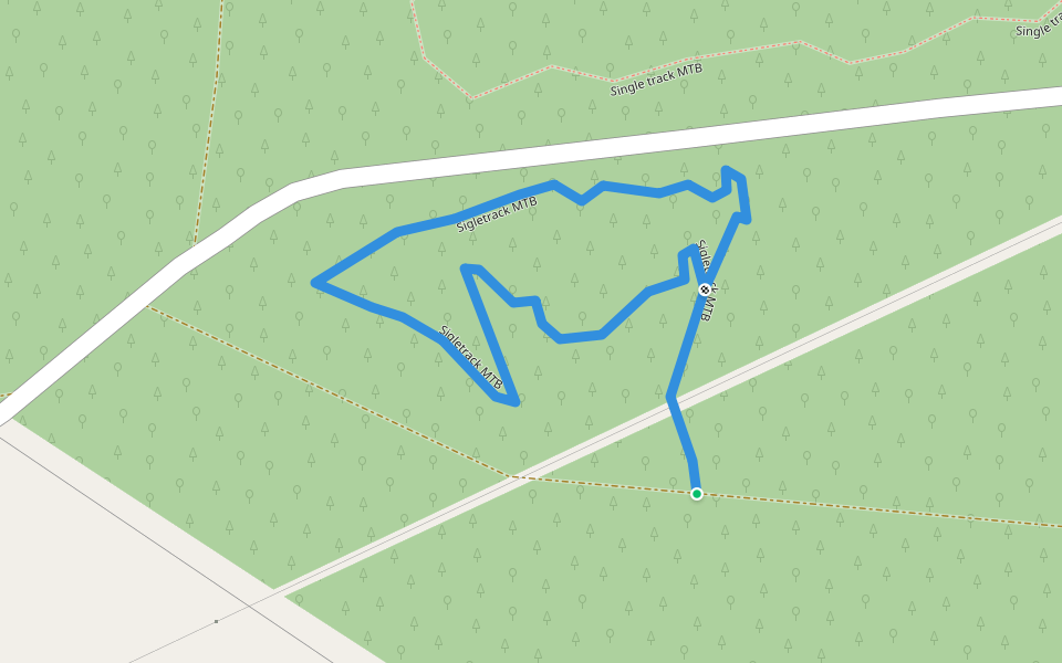 Sigletrack MTB walking route map in Szczytno