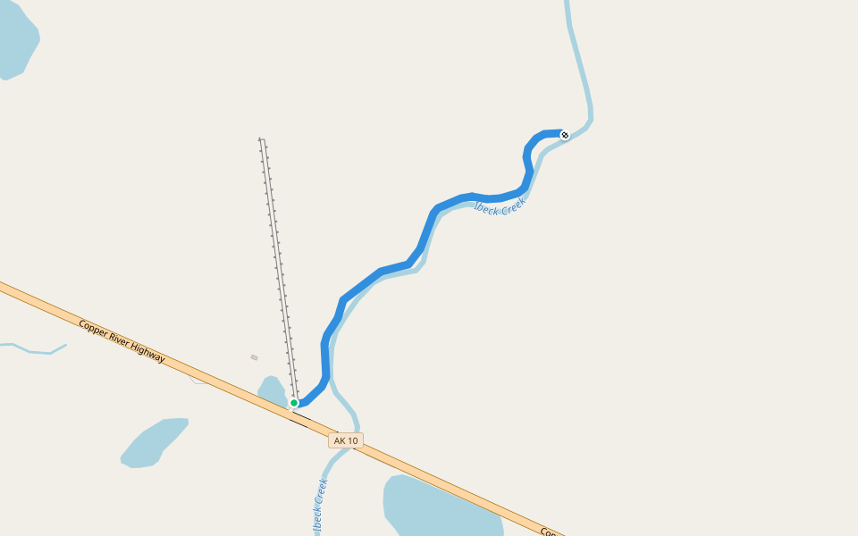 Ibeck Slough Trail walking route map in Cordova