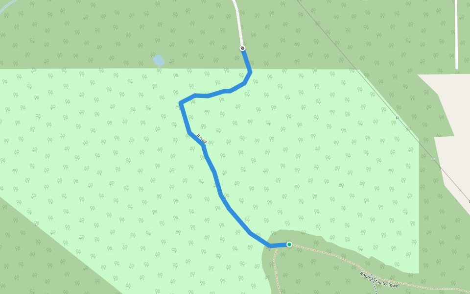 B trail walking route map in Smithers
