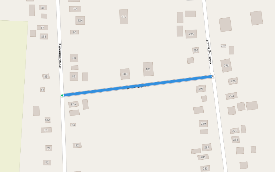 улица Дружбы walking route map in Leningradskaya