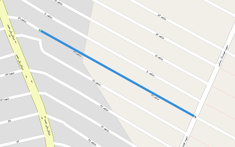 شاهد ۴۹ walking route map in Yazd