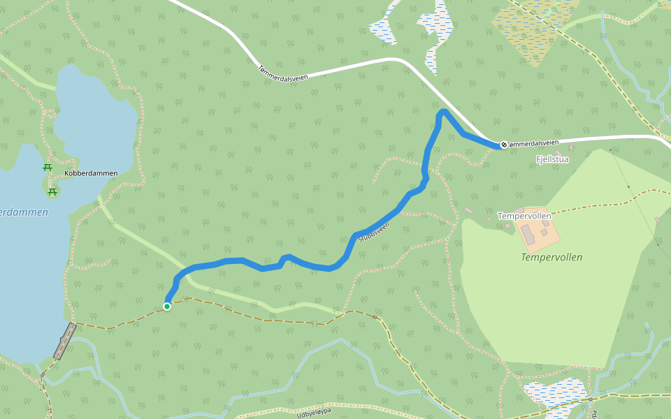 Stubbsveen walking route map in Lian
