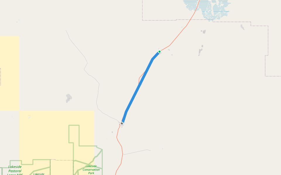 Mullewa-Meekatharra railway (closed 1978) walking route map in Reedy