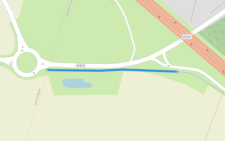 Voie verte D 613 walking route map in Thue et Mue