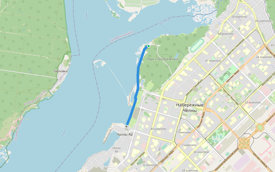 Набережная имени Фикрята Табеева walking route map in Naberezhnye Chelny