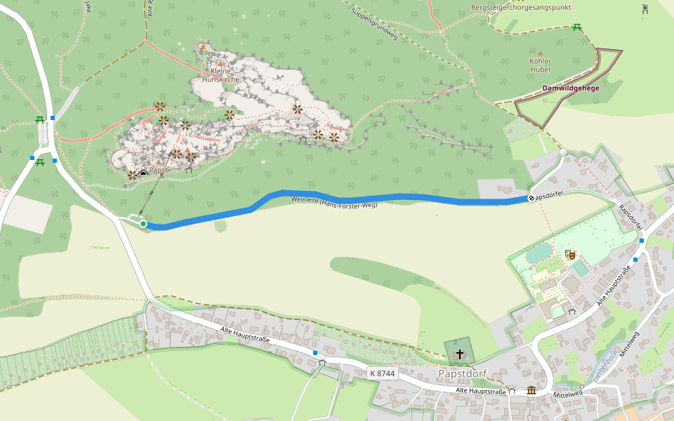 Weinleite (Hans-Förster-Weg) walking route map in Gohrisch