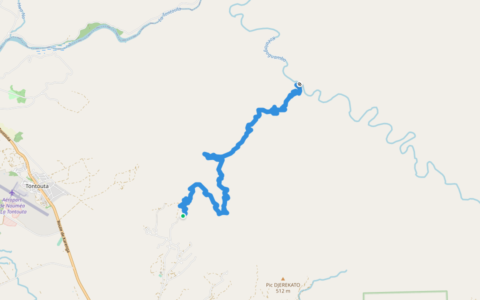 Jonction Bangou - Koéalagogumba - UTNC 2018 walking route map in Bangou