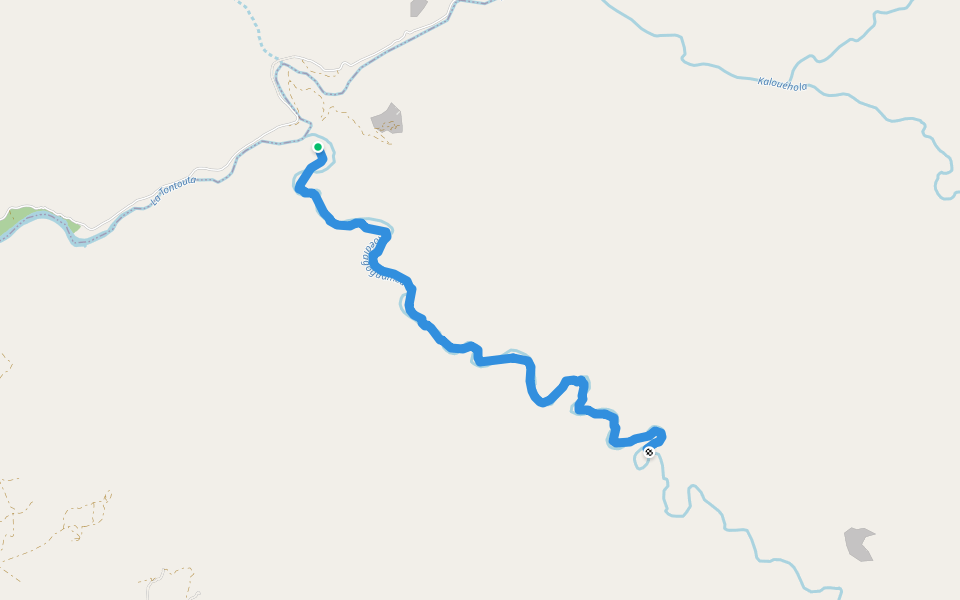 Piste de la Koéalagoguamba walking route map in La Tontouta