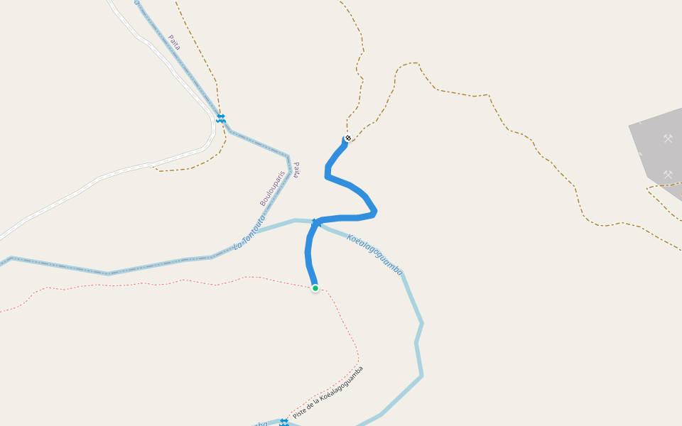 junction UTNC 2018 walking route map in La Tontouta
