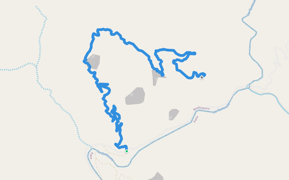 Piste Mine aline - UTNC 2018 walking route map in La Tontouta