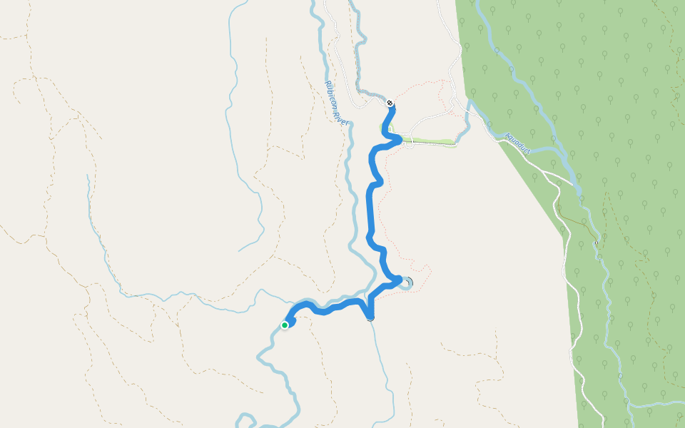 Rubicon Historic tramway walking track walking route map in Rubicon