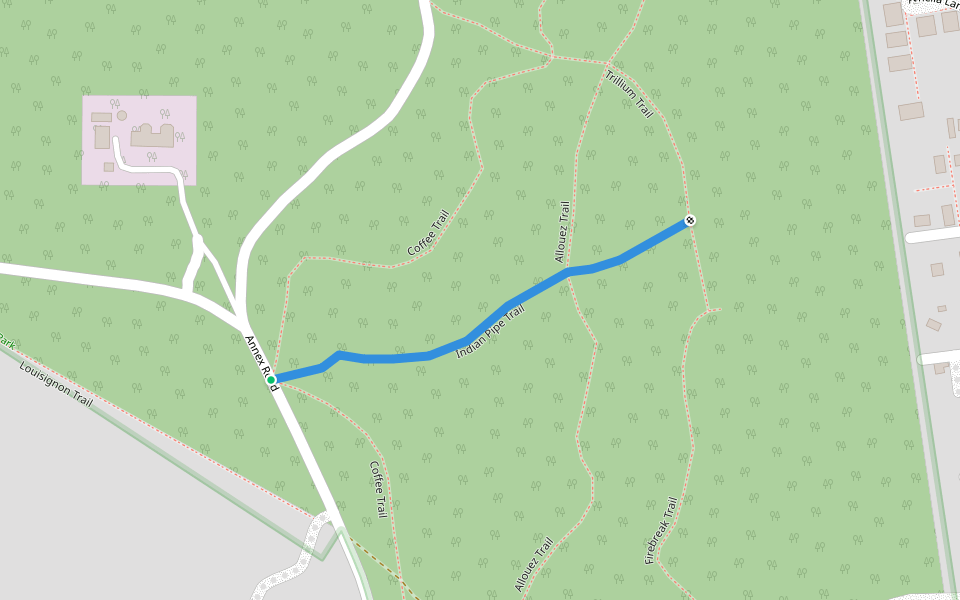 Indian Pipe Trail walking route map in Mackinac Island