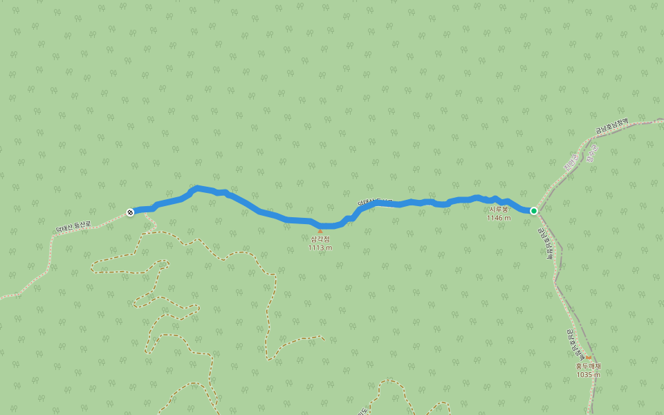 덕태산 등산로 walking route map in Jangsu-gun