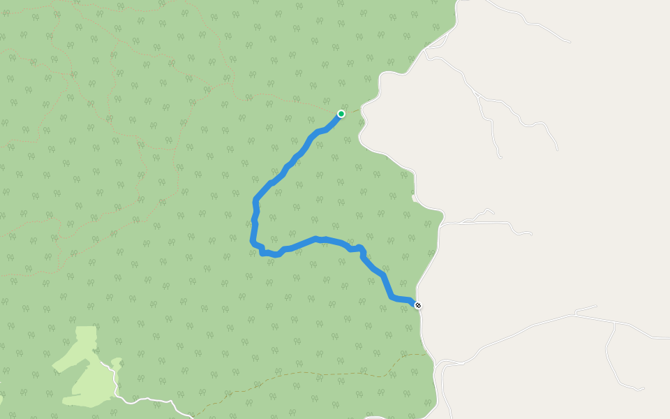 Patterson Hollow walking route map in Chadwick