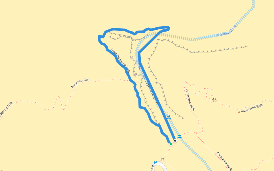 Trephina Gorge Walk walking route map in Hart