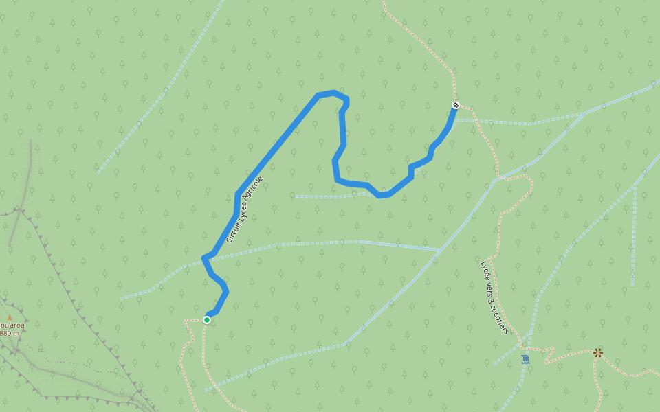 Circuit Lycee Agricole walking route map in Moorea-Maiao