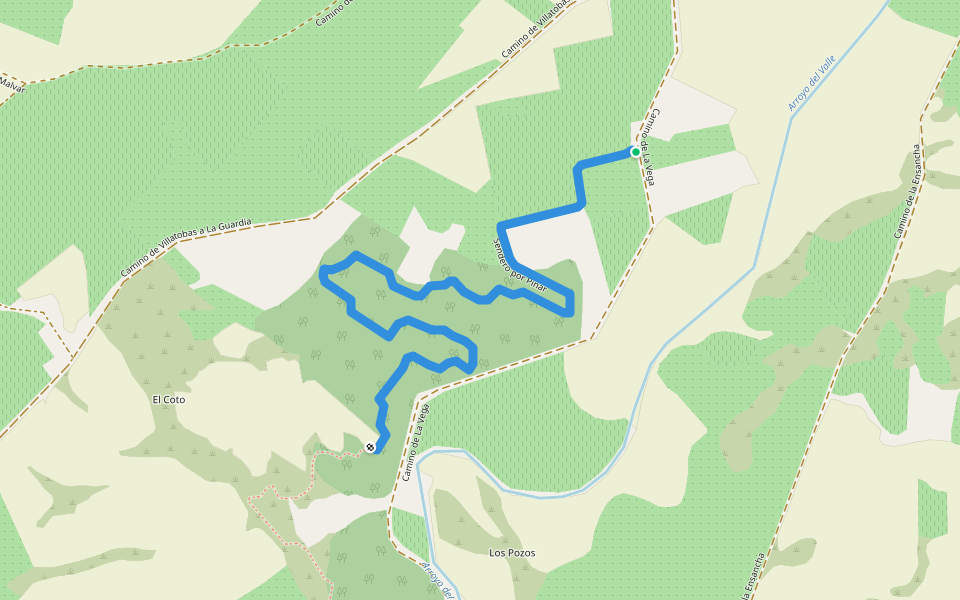Sendero por Pinar walking route map in Villatobas